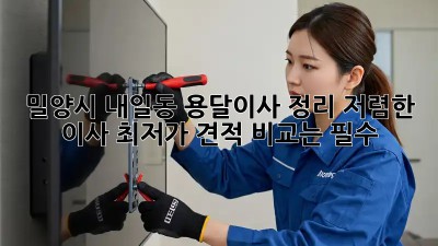 밀양시 내일동 용달이사 정리: 저렴한 이사, 최저가 견적 비교는 필수! ✨