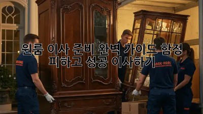 원룸 이사 준비 완벽 가이드: 함정 피하고 성공 이사하기!